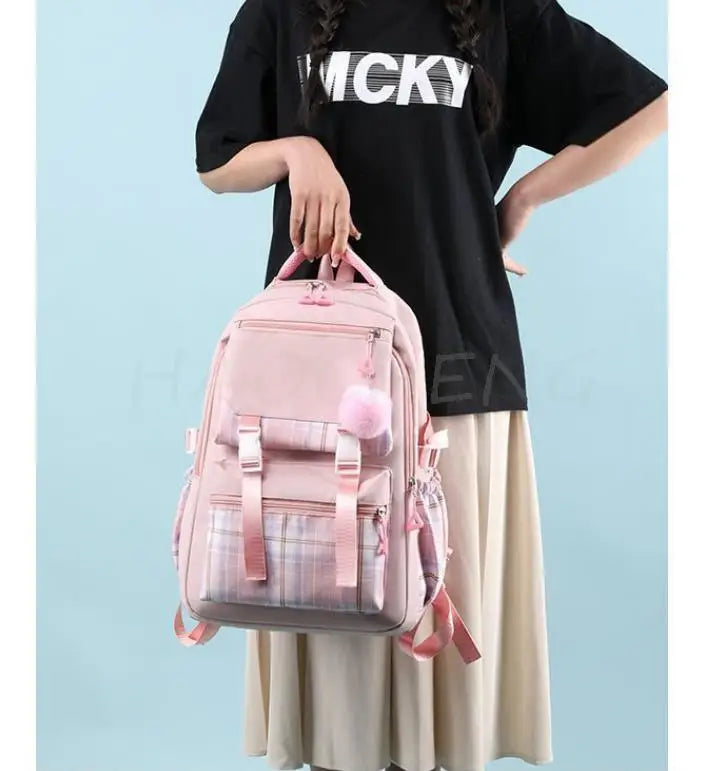 Kawaii Sanrio Cinnamoroll Backpacks Girl Boy Anime Printed Bookbag Women Bag Student Teenager Child Knapsack Schoolbag Rucksack