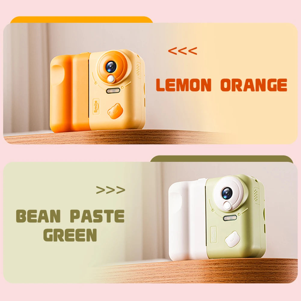 HD 1080P Kids Mini Instant Print Camera 2.4 IPS Screen Instant Photo Printing Camera Video Camera Toys for Girls Boys Aged 3-12