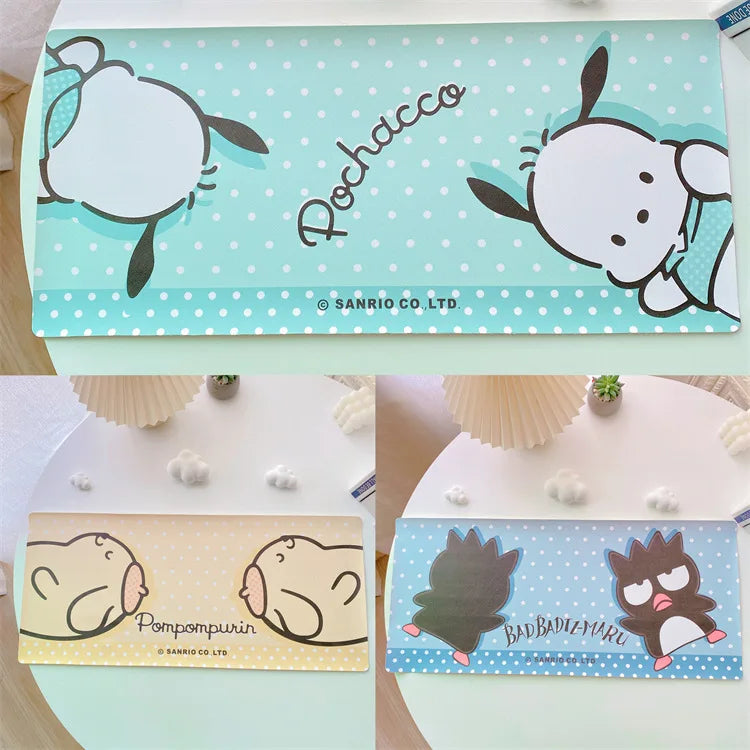 Cute Ugly Fish Placemat for Dining and Study, Cartoon Houseware PU Rectangular Table Mat hello kitty Table mat