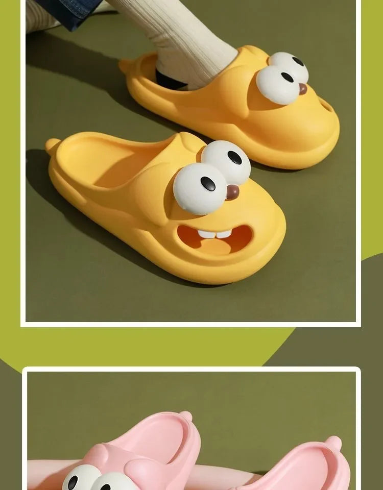 Hole Shoes for Outdoor Wear Closed-Toe Slippers Women's Cute Cartoon Sandals Home Non-Slip Summer Indoor Women's Summer