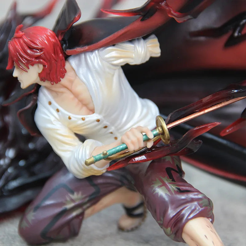 17cm Anime One Piece Shanks Action Figure Red Hair Figurine Model Pvc Statue Doll Ornament Collection Decoration Toy For Gift