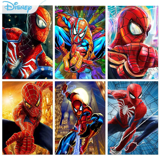 Disney Spiderman Diamond Painting Hero Cartoon Avengers 5D DIY Diamond Embroidery Mosaic Gem Puzzle Gift Home Decor