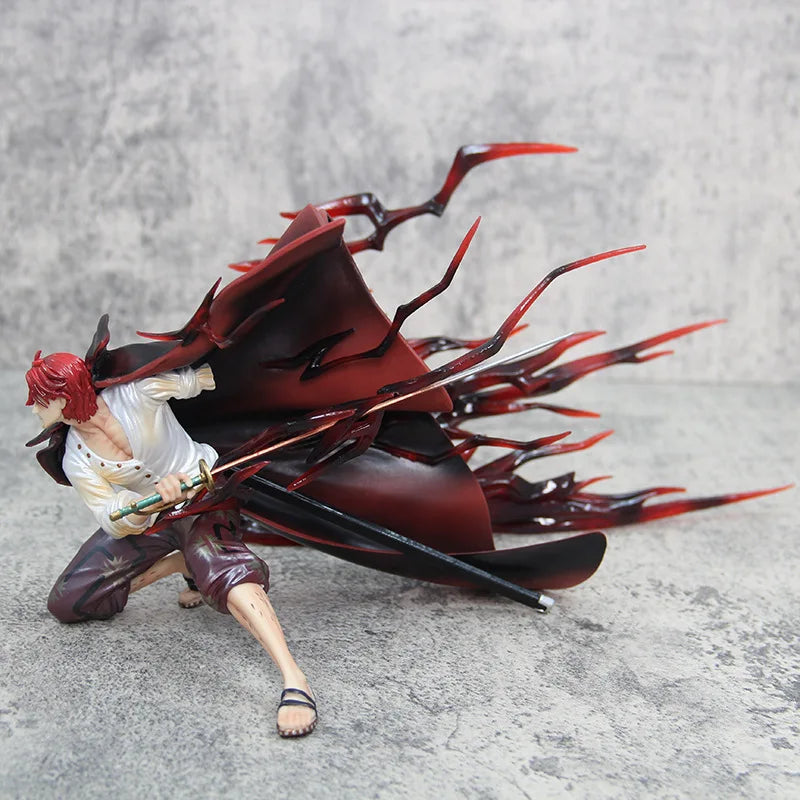 17cm Anime One Piece Shanks Action Figure Red Hair Figurine Model Pvc Statue Doll Ornament Collection Decoration Toy For Gift