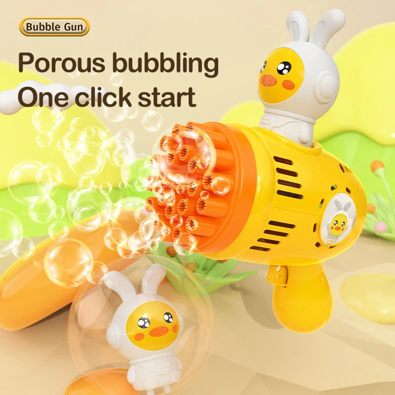 26 Hole Rabbit Bubble Machine Toy, Handheld Porous Bubble Gun, Bubble Outdoor Toy