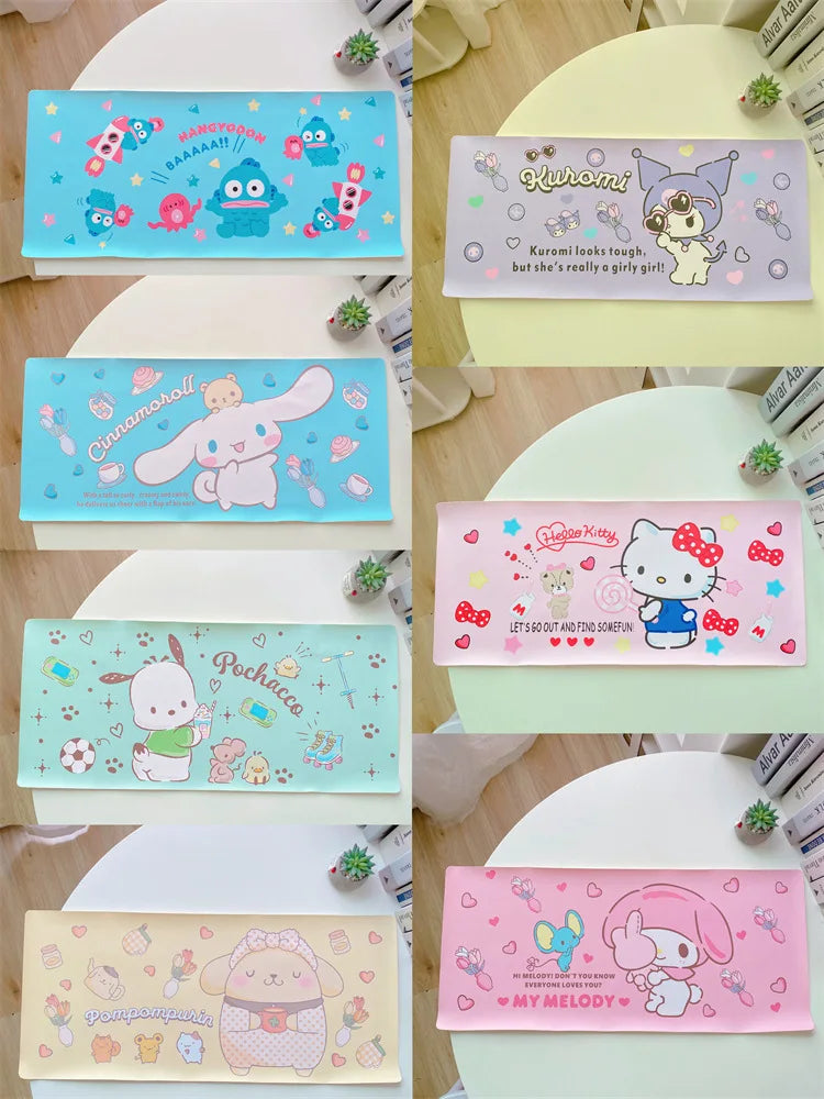 Cute Ugly Fish Placemat for Dining and Study, Cartoon Houseware PU Rectangular Table Mat  hello kitty Table mat