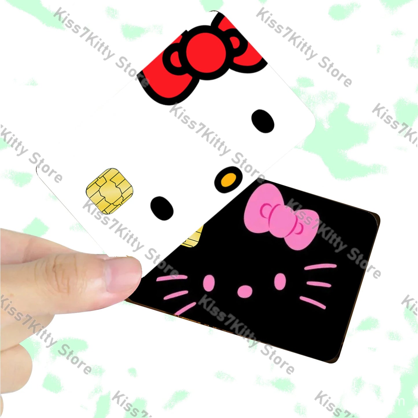 5pcs Hello Kittys Credit Debit Card Sticker Anime kt Pochacco cute Diy Waterproof Poker Sticker Film Tape Skin for Small Chip